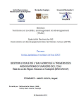 Gestion locale de l'eau agricole &agrave; travers des associations d'usagers de l'eau