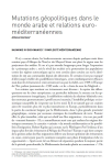 Mutations g&eacute;opolitiques dans le monde arabe et relations euro-m&eacute;diterran&eacute;ennes