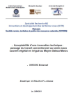 Acceptabilit&eacute; d'une innovation technique : passage du travail conventionnel au semis sous couvert v&eacute;g&eacute;tal en irrigu&eacute; au Moyen Sebou (Maroc)