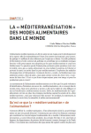 La "m&eacute;diterran&eacute;isation" des modes alimentaires dans le monde