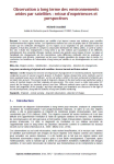 Observation &agrave; long terme des environnements arides par satellites : retour d'exp&eacute;riences et perspectives