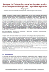 Analyse de linteraction entre les donn&eacute;es socio&eacute;conomiques et &eacute;cologiques : synth&egrave;se r&eacute;gionale