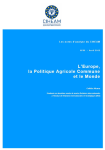 LEurope, la Politique Agricole Commune et le monde