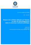 Enjeux de la fili&egrave;re ol&eacute;icole en Tunisie et axes de d&eacute;veloppement dans le nouveau contexte politique