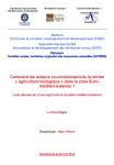 Comment les acteurs co-construisent-ils la norme "agriculture biologique" dans la zone euro-m&eacute;diterran&eacute;enne ? Le(s) dessein(s) d'une agriculture durable m&eacute;diterran&eacute;enne