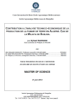 Contribution &agrave; l'analyse technico-&eacute;conomique de la production de la pomme de terre en Alg&eacute;rie