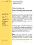 Quelques conditions cl&eacute;s d'une proc&eacute;dure d'&eacute;valuation &eacute;conomique