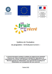Synth&egrave;se de l&eacute;valuation du programme &laquo; Un fruit pour la r&eacute;cr&eacute; &raquo;