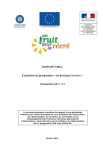 Evaluation du programme &laquo; Un fruit pour la r&eacute;cr&eacute; &raquo;