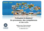 Formation &agrave; distance : un processus, des comp&eacute;tences et des outils