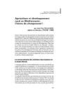 Agriculture et d&eacute;veloppement rural en M&eacute;diterran&eacute;e