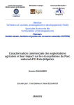 Caract&eacute;risation commerciale des exploitations agricoles et leur impact sur les &eacute;cosyst&egrave;mes du parc national d'El-Kala (Alg&eacute;rie)