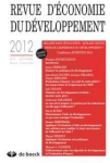 Revue d'&eacute;conomie du d&eacute;veloppement, vol. 20, n. 4 - Octobre 2012 - Malaise dans l&eacute;valuation : quelles le&ccedil;ons tirer de lexp&eacute;rience du d&eacute;veloppement ?