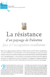 La r&eacute;sistance d'un paysage de Palestine face &agrave; l'occupation isra&eacute;lienne