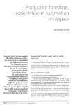 Production foresti&egrave;re, exploitation et valorisation en Alg&eacute;rie