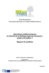 Agriculture m&eacute;diterran&eacute;enne et r&eacute;forme de la Politique Agricole Commune : quelle articulation ? Rapport de synth&egrave;se