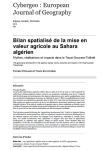 Cybergeo : European Journal of Geography, n. 632 - Bilan spatialis&eacute; de la mise en valeur agricole au Sahara alg&eacute;rien : mythes, r&eacute;alisations et impacts dans le Touat-Gourara-Tidikelt