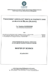 Financement agricole et droits de propri&eacute;t&eacute; dans la wilaya de Bejaia (Alg&eacute;rie)