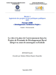 Le r&ocirc;le et la place de l'environnement dans les Projets de Proximit&eacute; de D&eacute;veloppement Rural Int&eacute;gr&eacute; en zones de montagnes en Kabylie