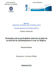 Evaluation de la participation dans les projets de proximit&eacute; de d&eacute;veloppement rural en Alg&eacute;rie