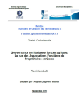 Gouvernance territoriale et foncier agricole, le cas des Associations Fonci&egrave;res de Propri&eacute;taires en Corse