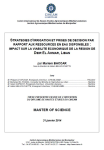 Strat&eacute;gies d'irrigation et prises de d&eacute;cision par rapport aux ressources en eau disponibles