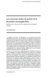 Les nouveaux modes de gestion de la proximit&eacute; euromaghr&eacute;bine