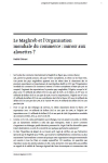 Le Maghreb et lOrganisation mondiale du commerce : miroir aux alouettes ?