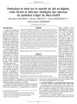 Production et mise sur le march&eacute; du lait en Alg&eacute;rie, entre formel et informel : strat&eacute;gies des &eacute;leveurs du p&eacute;rim&egrave;tre irrigu&eacute; du Haut-Cheliff