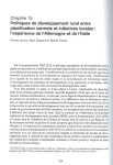 Politiques de d&eacute;veloppement rural entre planification centrale et initiatives locales : l'exp&eacute;rience de l'Allemagne et de l'Italie