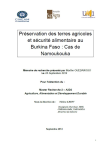 Pr&eacute;servation des terres agricoles et s&eacute;curit&eacute; alimentaire au Burkina Faso