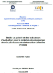 Etablir un point 0 et des indicateurs d'&eacute;valuation pour le projet de d&eacute;veloppement des circuits locaux en restauration collective (lyc&eacute;es)