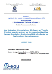 Une f&eacute;d&eacute;ration d'associations d'irrigants en Tunisie : point de vue des acteurs sur les opportunit&eacute;s et les risques de cr&eacute;ation de structure f&eacute;d&eacute;rative bas&eacute;e sur les fonctions de maintenance