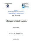 Organisation des r&eacute;f&eacute;rences pour le conseil. Enqu&ecirc;tes aupr&egrave;s des conseillers et agriculteurs