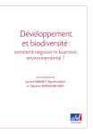 D&eacute;veloppement et biodiversit&eacute; : comment n&eacute;gocier le tournant environnemental ?
