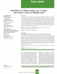 Strat&eacute;gies de diff&eacute;renciation par lorigine des huiles dolive en M&eacute;diterran&eacute;e