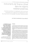 Instruments de finance climat dans les r&eacute;gions m&eacute;diterran&eacute;ennes