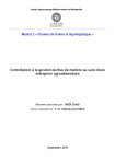 Contribution &agrave; la gestion du flux de mati&egrave;re au sein d'une enteprise agroalimentaire