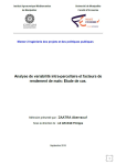 Analyse de variabilit&eacute; intra-parcellaire et facteurs de rendement de ma&iuml;s