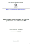 Optimisation de la fonction transport au sein d'une fili&egrave;re agroalimentaire