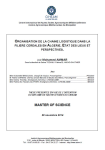 Organisation de la cha&icirc;ne logistique dans la fili&egrave;re c&eacute;r&eacute;ales en Alg&eacute;rie