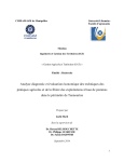 Analyse diagnostic et &eacute;valuation &eacute;conomique des techniques des pratiques agricoles et de la fili&egrave;re des exploitations &agrave; base de pommes dans le p&eacute;rim&egrave;tre de Tannourine [Liban]