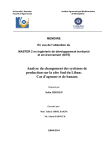 Analyse du changement des syst&egrave;mes de production sur la c&ocirc;te Sud du Liban