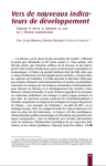 Vers de nouveaux indicateurs de d&eacute;veloppement