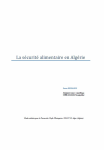 La s&eacute;curit&eacute; alimentaire en Alg&eacute;rie
