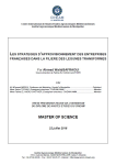 Les strat&eacute;gies d'approvisionnement des entreprises fran&ccedil;aises dans la fili&egrave;re des l&eacute;gumes transform&eacute;s