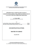 Optimisation du temps de nettoyage et d&eacute;sinfection au niveau des lignes de production de la Soci&eacute;t&eacute; Centrale de Boissons Gazeuses