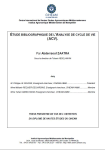 Etude bibliographique de l'analyse du cycle de vie (ACV)