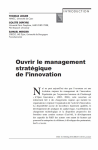 Ouvrir le management strat&eacute;gique de linnovation