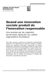 Quand une innovation sociale produit de linnovation responsable
